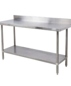 1.7M Stainless Steel Table with Back Lip