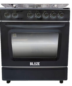 Blaze 6 Burner Gas Stove and Oven (Black)