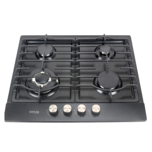 Totai 4 Burner Gas Hob Black Enamel