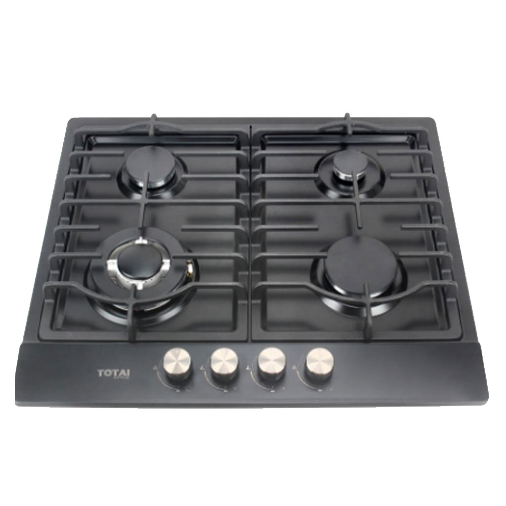 Totai 4 Burner Gas Hob Black Enamel - Solomons Lifestyle