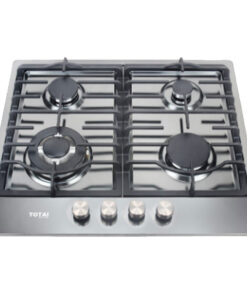 Totai 4 Burner Gas Hob Black Stainless Steel