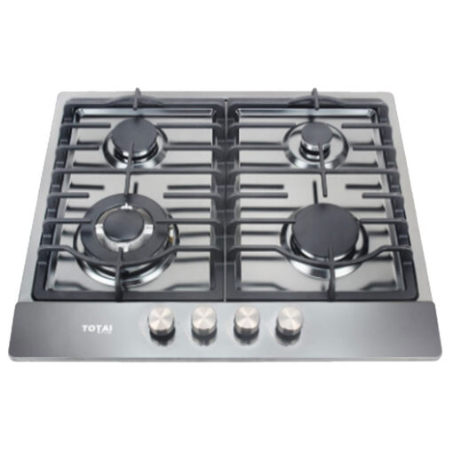 Totai 4 Burner Gas Hob Black Stainless Steel