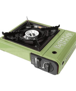 Prime Gas Single Burner Canister Camping Gas Stove with Travel Case - Military Green