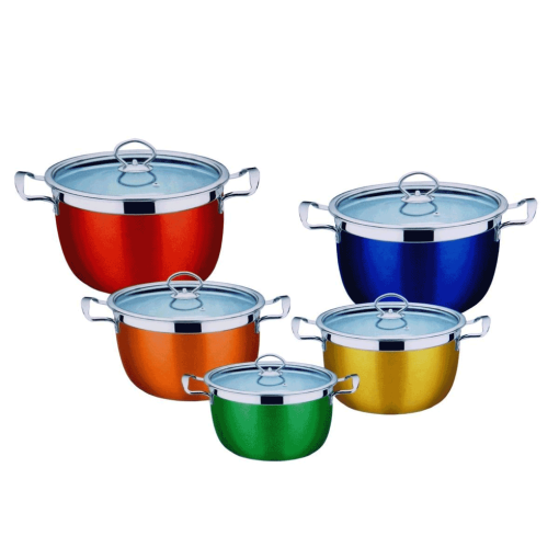 Condere 10 Piece Colourful Cookware Set