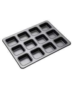 Brownie Pan 12 Cup Square Muffin Pan / Cupcake Pan Non-Stick