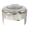 Chafing Dish S/S Round Flat Top Window