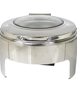 Chafing Dish S/S Round Flat Top Window