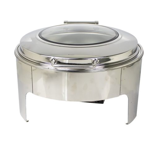 Chafing Dish S/S Round Flat Top Window