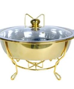 Chafing Dish Glass Lid With Thin Frame- Gold In South Africa