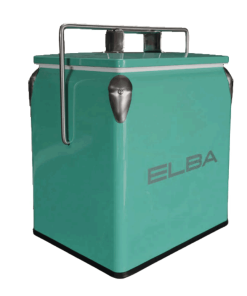 Elba Retro Metal Coolerbox in Mint – Perfect for outdoor adventures in South Africa.