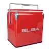 Elba Retro Metal Coolerbox in Red – Perfect for outdoor adventures in South Africa.