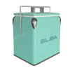 Elba Retro Metal Coolerbox in Turquoise – Ideal for outdoor adventures in South Africa.