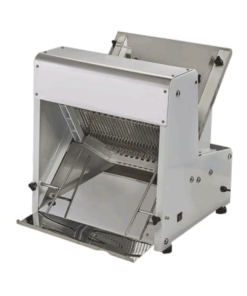 Table top gravity feed bread slicer with 12mm blades, ideal for South Africa kitchens