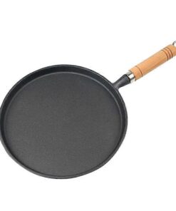 Roti/Pizza/ Pancake Pan 26cm Round Cast Iron with Wooden Handle
