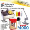 9 Piece Fryer Combo - Start Up Combo 3 with electric fryer, popcorn machine, chip cutter, and serving tools in South Africa