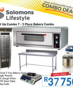 5 Piece Bakery Combo with oven, mixer, scale, proofer, and steel table in South Africa