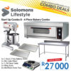5 Piece Bakery Combo - Start Up Combo 8 with oven, cake mixer, trays, scale, and steel table in South Africa