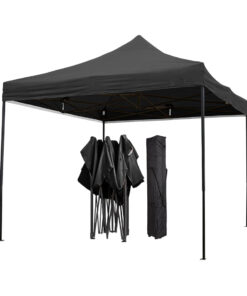 Gazebo Pop Up Black 3mx3m