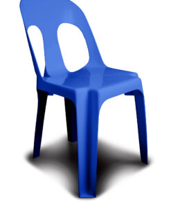 Plastic Chair Armless Ancona Blue ( VIRGIN Plastic )